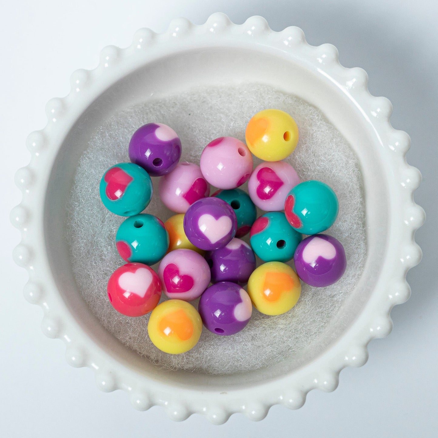Corazones bola