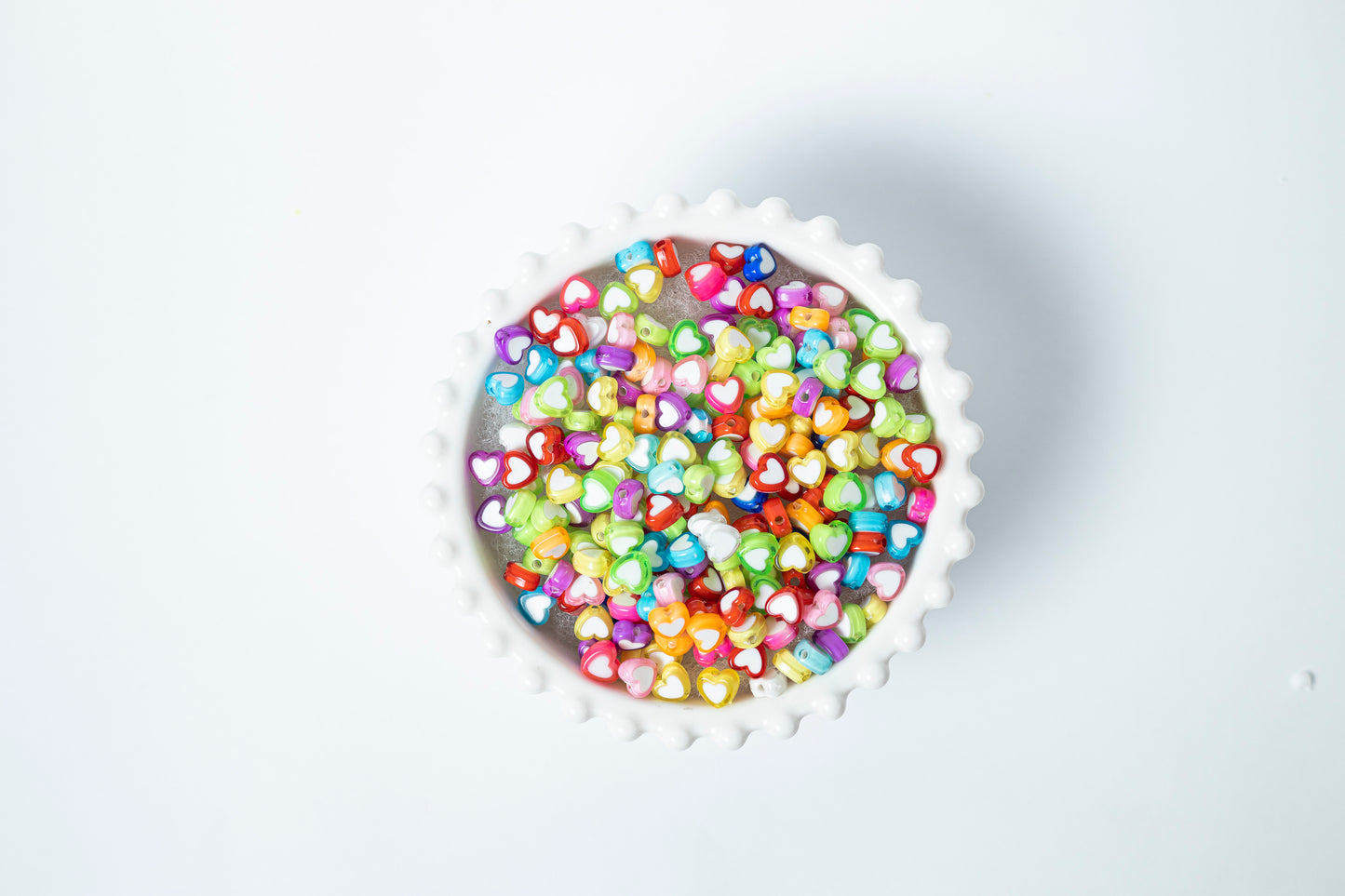 Corazones blanco con colores