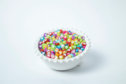 Corazones blanco con colores