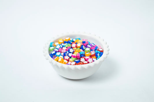 Flores blanco con colores