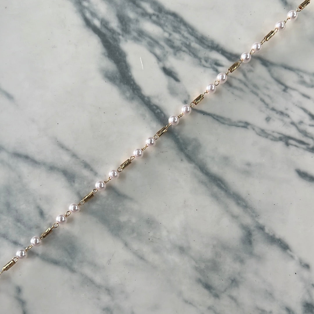 Cadena Chapa Perlita tubito