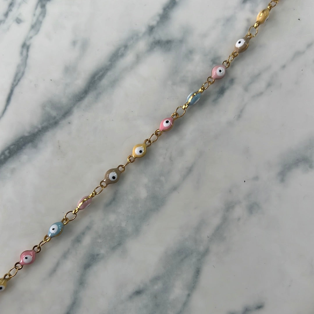 Cadena ojito pastel Acero