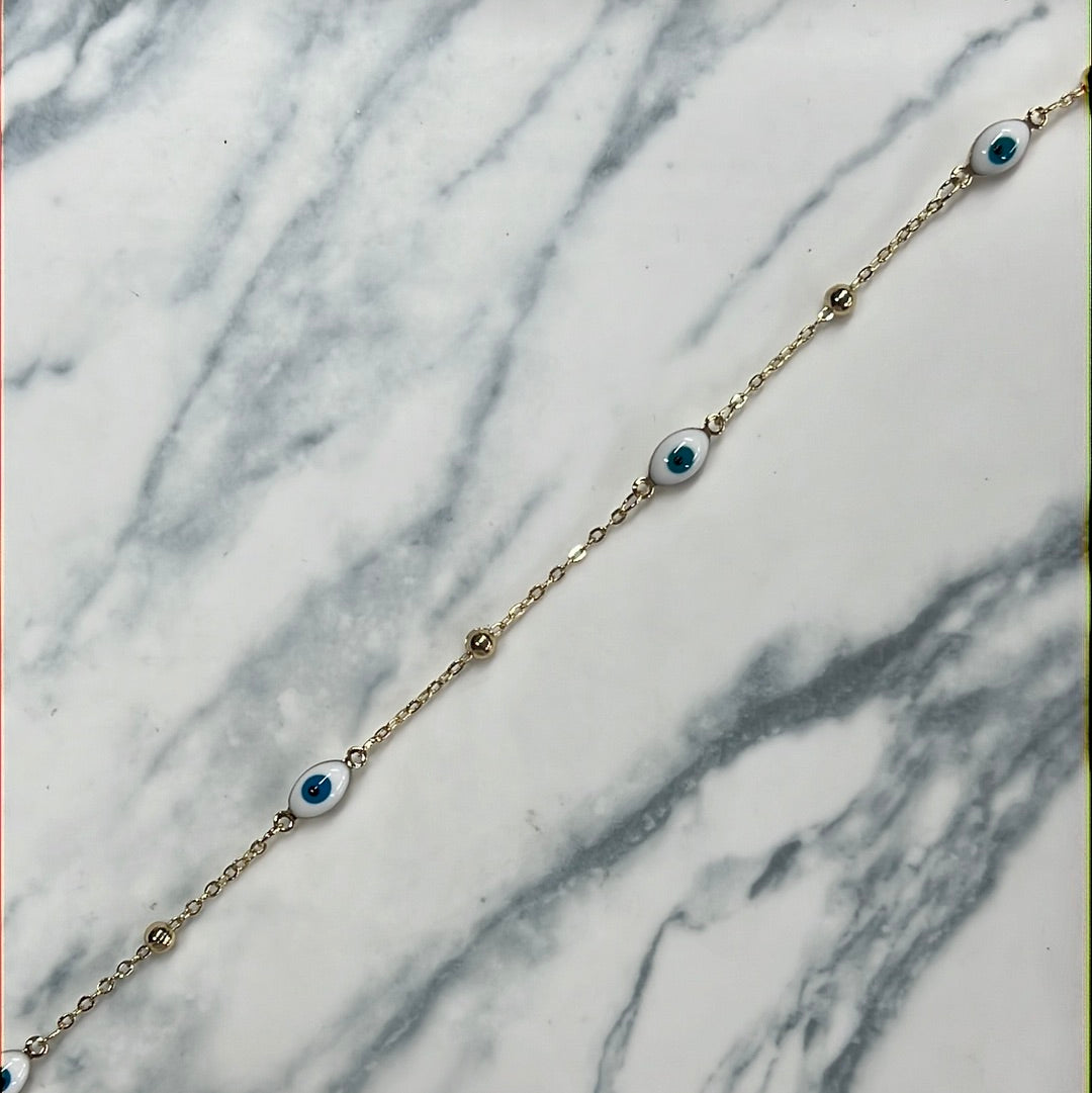 Cadena Chapa ojito blanco