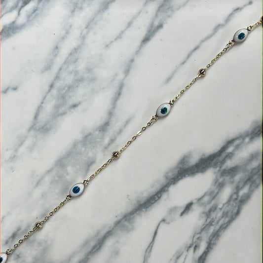 Cadena Chapa ojito blanco