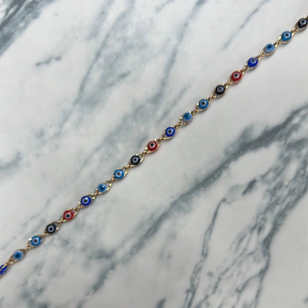 Cadena Chapa ojito colores