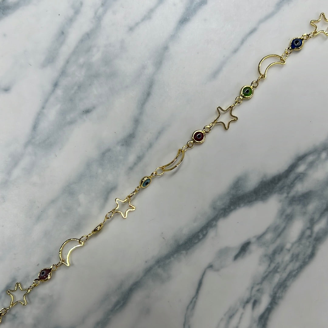 Cadena Chapa ojito Estrella luna