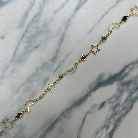 Cadena Chapa ojito Estrella luna