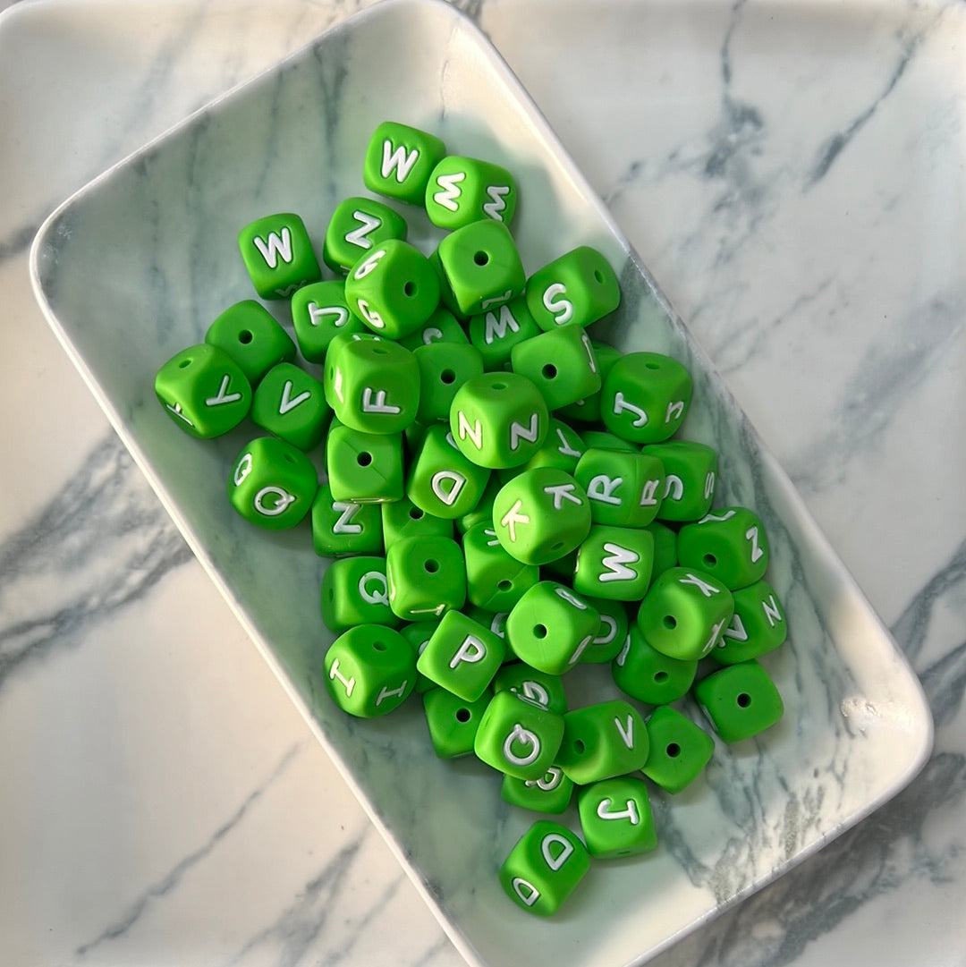 Letra bebé verde limon