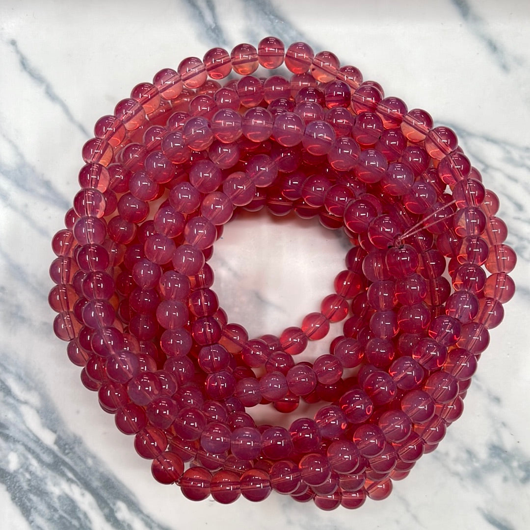 Jadecito rojo transparente