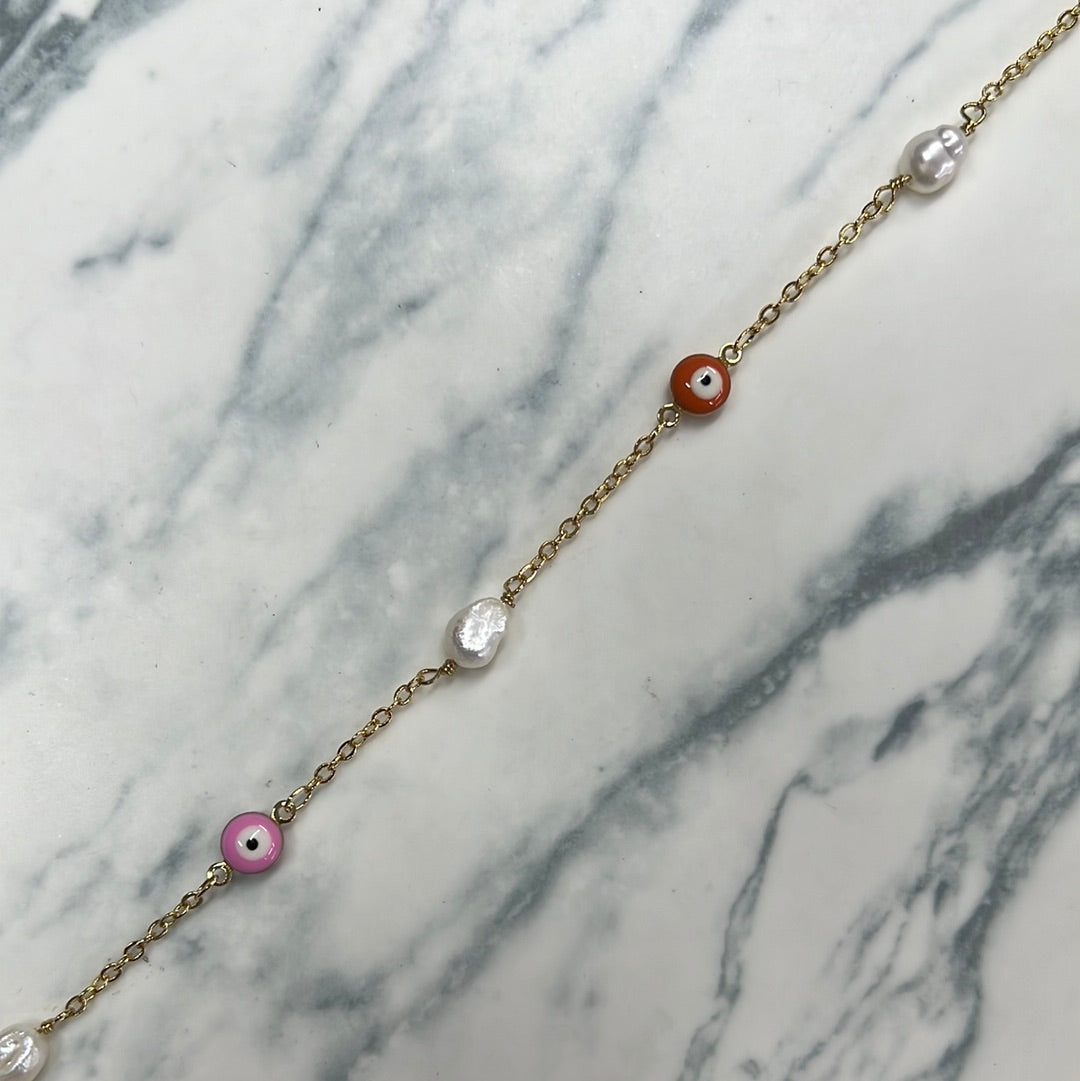 Cadena Chapa ojito Perla