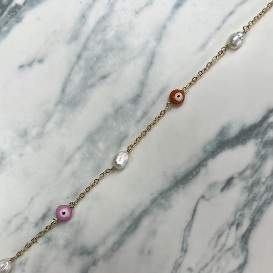 Cadena Chapa ojito Perla