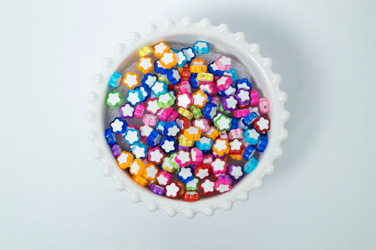 Flores blanco con colores